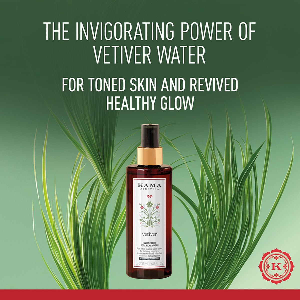 Kama Ayurveda Vetiver Invigorating Botanical Water | Grocsy