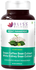 Bliss Welness Weight Management Carb Controller Green Coffee Bean Extract Veg Capsule | Grocsy