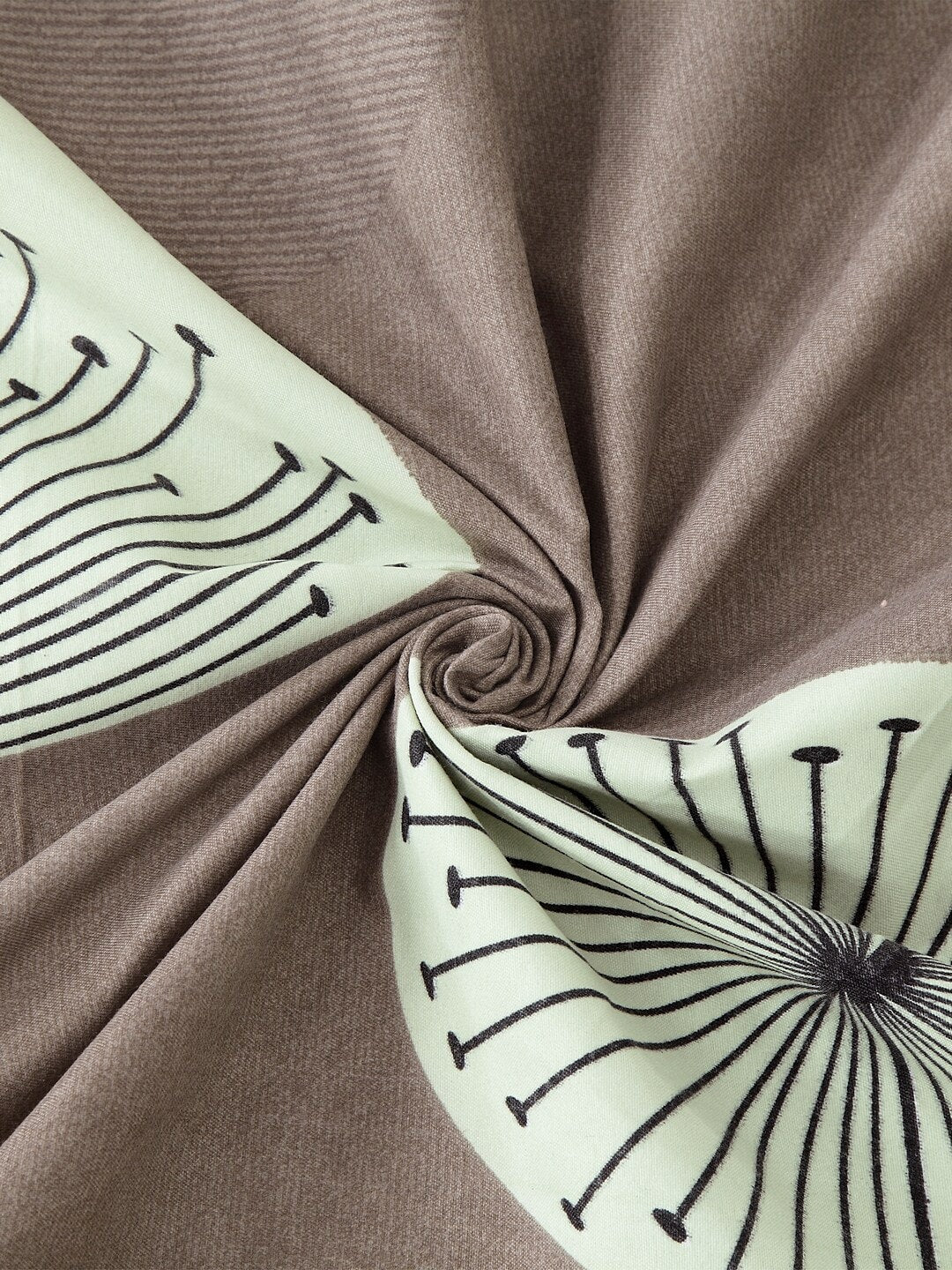 KLOTTHE Brown & Yellow Floral 210 TC Cotton Bedsheet with Pillow Cover | Grocsy