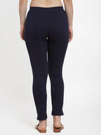 TAG 7 Women Pack Of 2 Solid Straight-Fit Ankle-Length Leggings | Grocsy