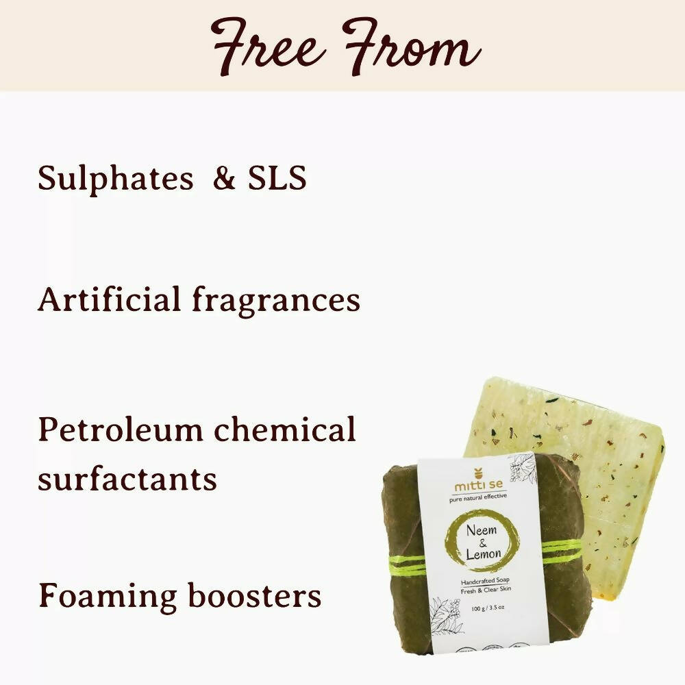 Mitti Se Neem & Lemon Handcrafted Soap | Grocsy