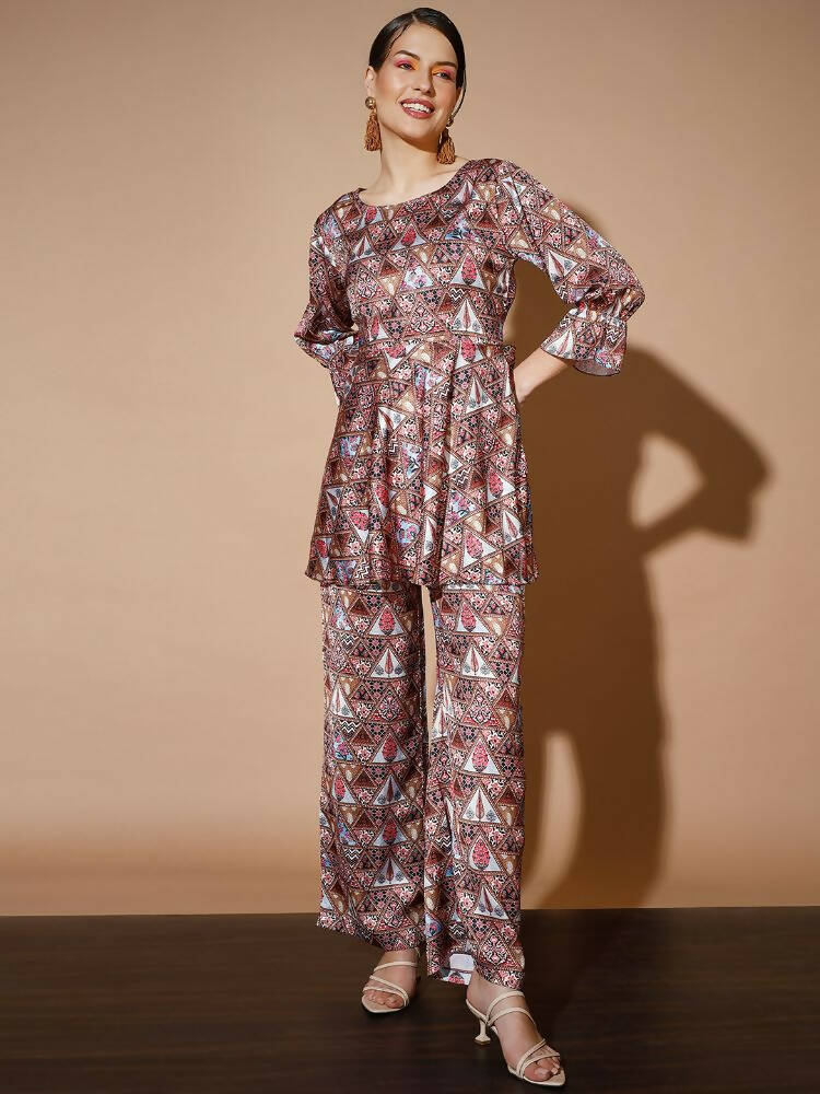 Myshka Women Multi Printed Co-Ords | Grocsy