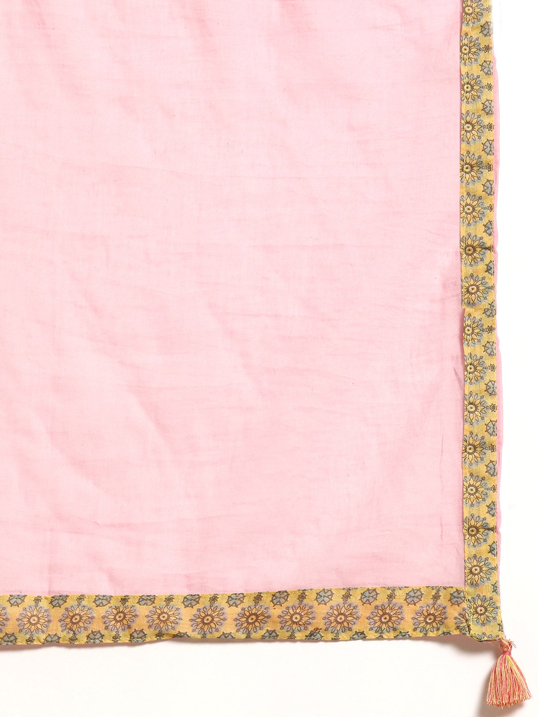 Sangria Women Yellow & Pink Floral Printed Anarkali Kurta | Grocsy