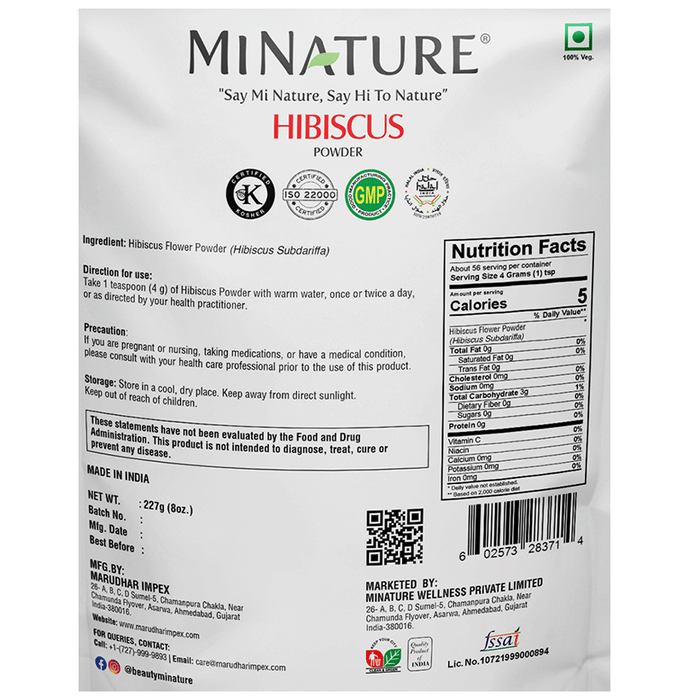 Minature Hibiscus Organic Powder | Grocsy