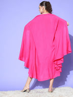 InWeave Fuchsia Rayon Cowel Style Kaftan | Grocsy
