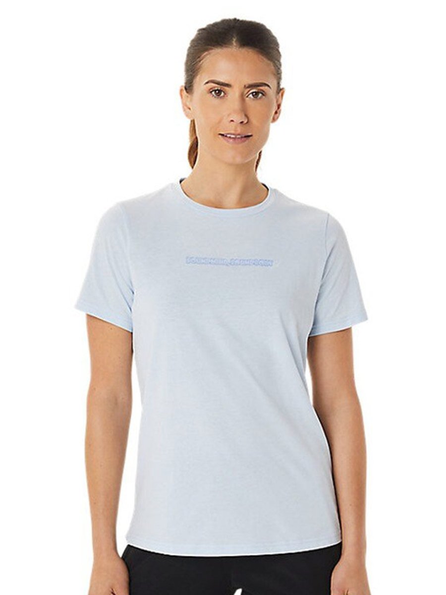 ASICS Logo Graphic Printed Round Neck T-shirt | Grocsy