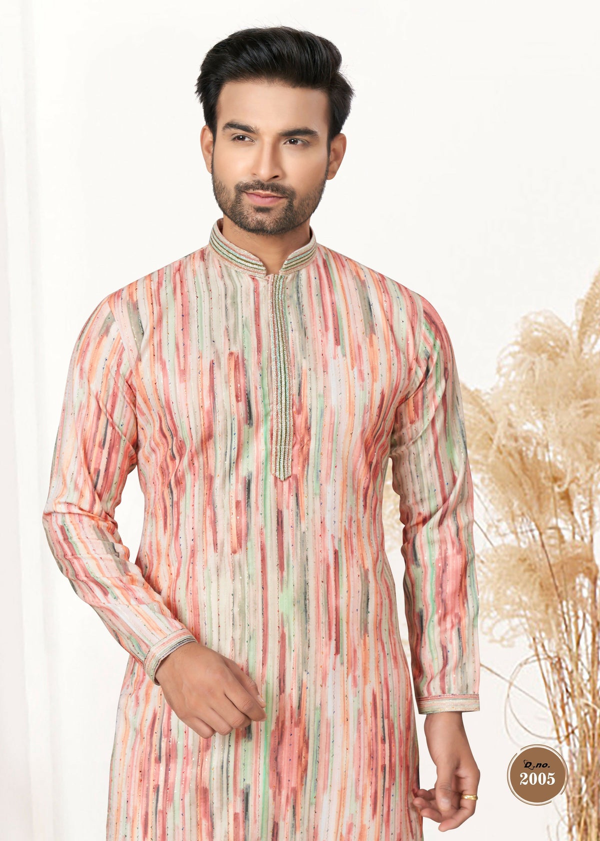 Joban Fashion Men's multicolor Cotton printed Kurta Pyjama set | Grocsy