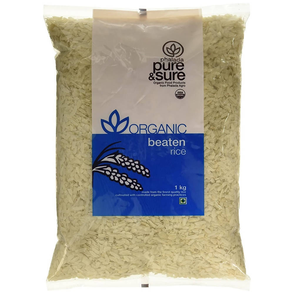 Pure & Sure Organic White Beaten Rice | Grocsy