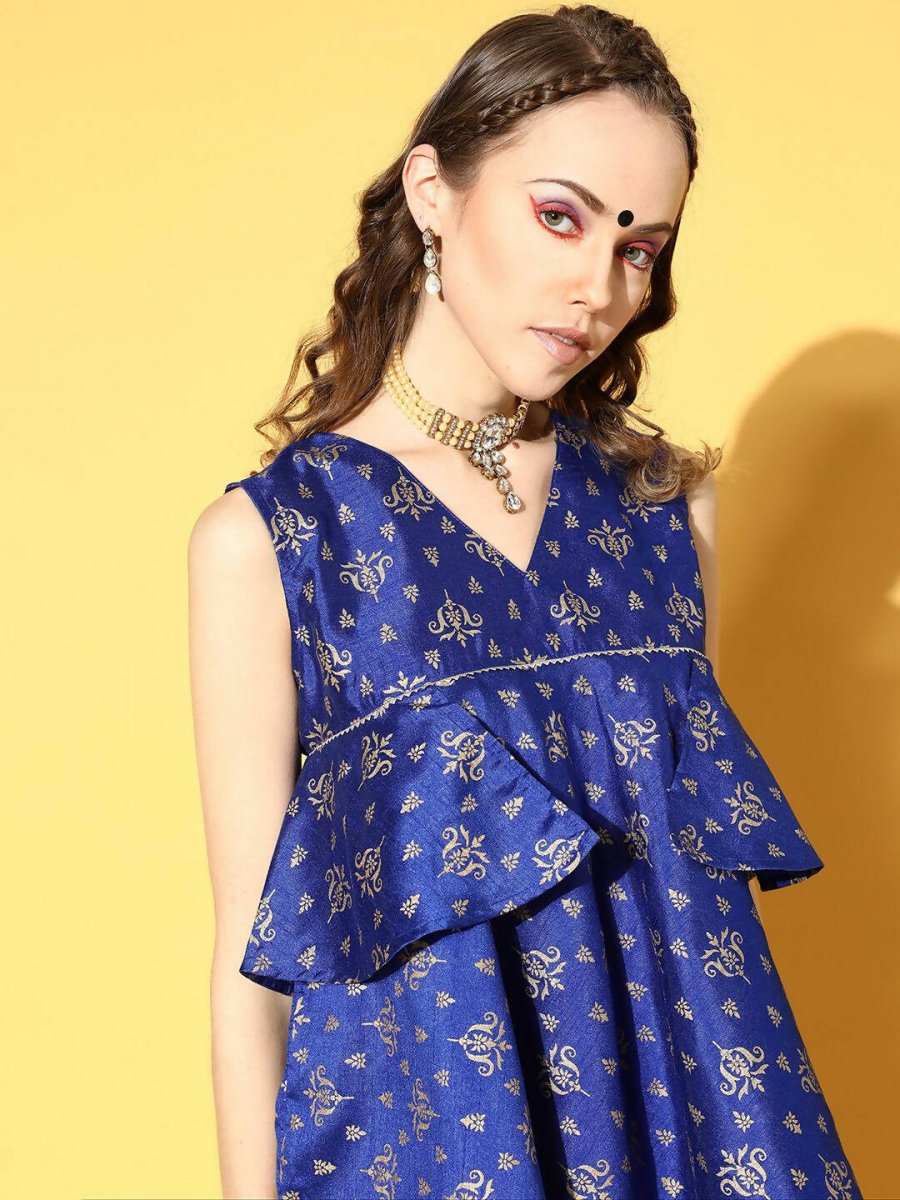 Ahalyaa Poly Silk Swirling Volume Kurta Set | Grocsy