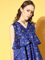 Ahalyaa Poly Silk Swirling Volume Kurta Set | Grocsy