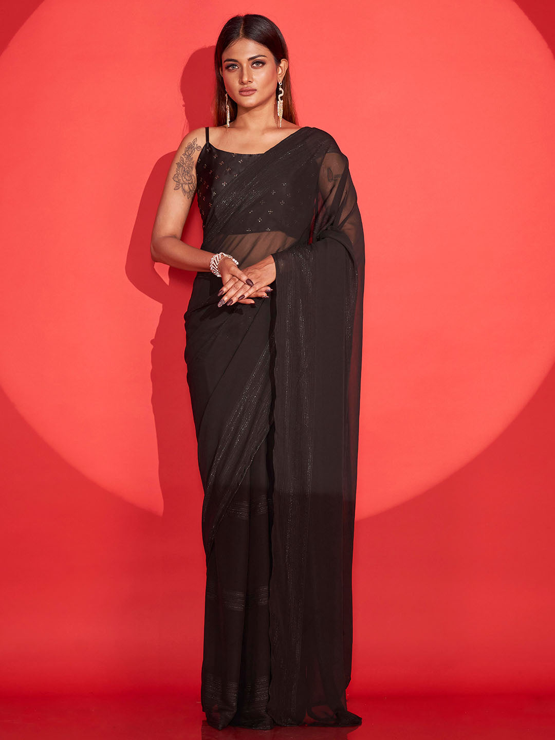 Tikhi Imli Zari Striped Saree | Grocsy