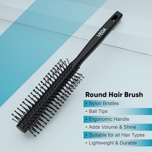 Vega Basic Collection Hair Brush - Round R3-RB 1 Pcs | Grocsy