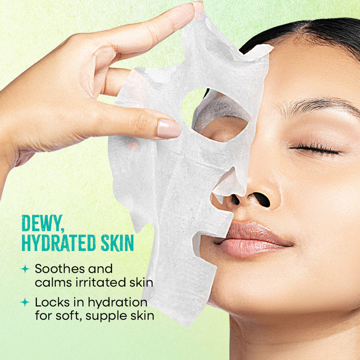 Nykaa Green Tea + Aloe Vera Sheet Mask For Hydrated Skin - Formulated in Korea - For All Skin Types - Cucumber & Aloe Vera | Grocsy