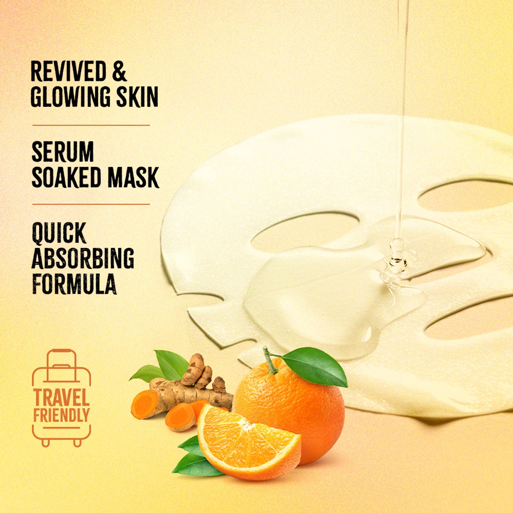 Nykaa Naturals Korean Sheet Mask With Turmeric & Vitamin C For Glow & Brightening | Grocsy