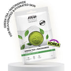 Nykaa Naturals Korean Sheet Mask Green Tea & Niacinamide For Oil Control and Clear Skin | Grocsy