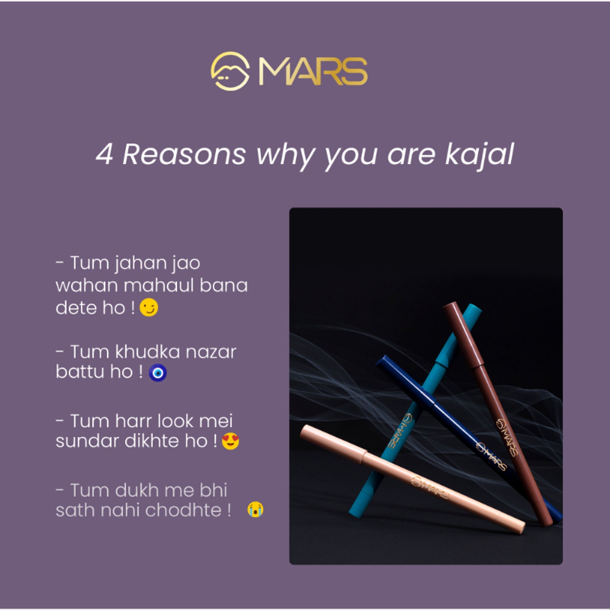 MARS Cosmetics Won't Smudge Won't Budge Kajal - Midnight Dreams | Grocsy