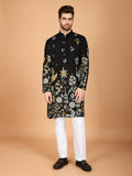 Vastranavya Exclusive Wedding Wear Viscose Rayon Thread Embroidered Work Kurta | Grocsy