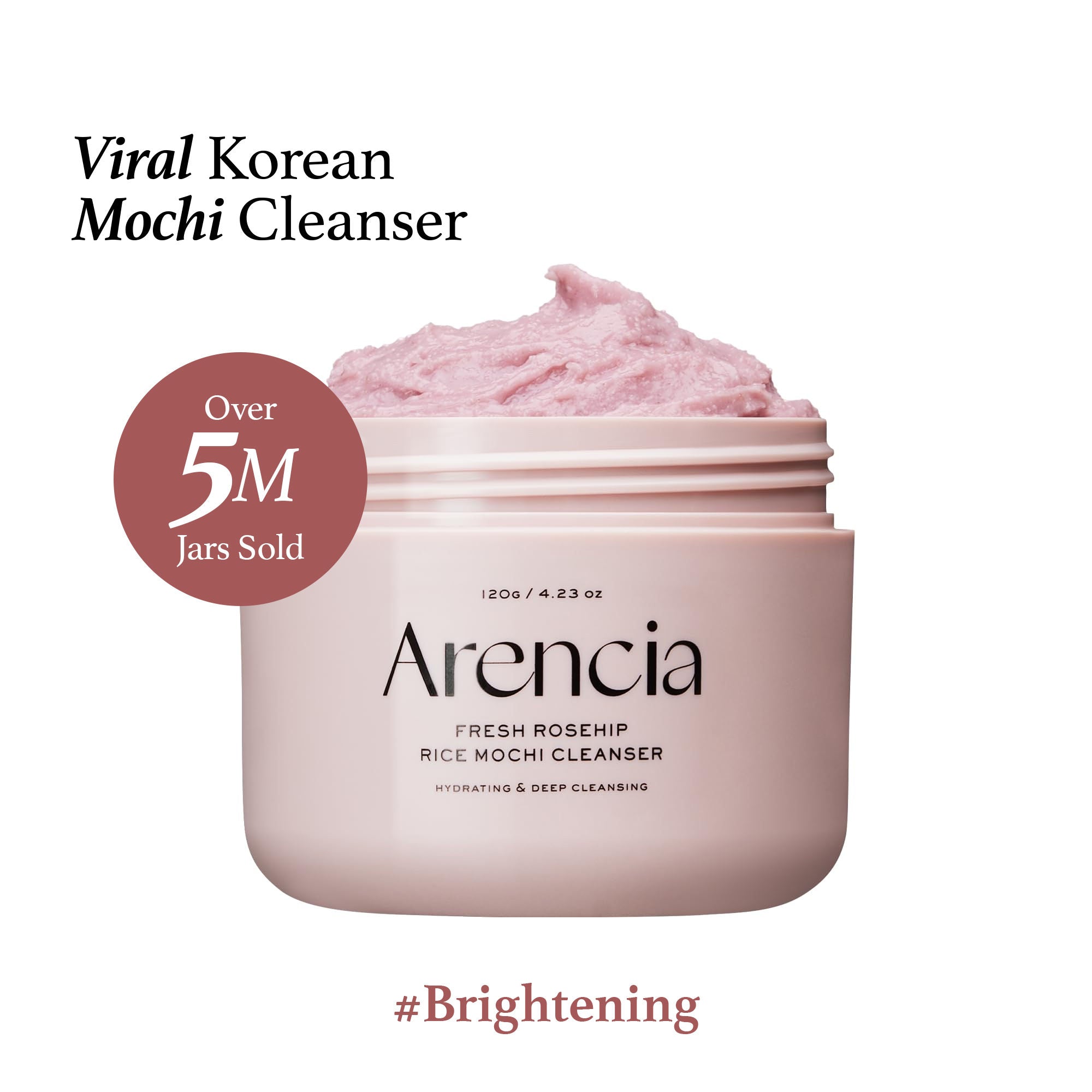 Arencia Fresh Rosehip Rice Mochi Cleanser - All-In-One Cleanser | Grocsy