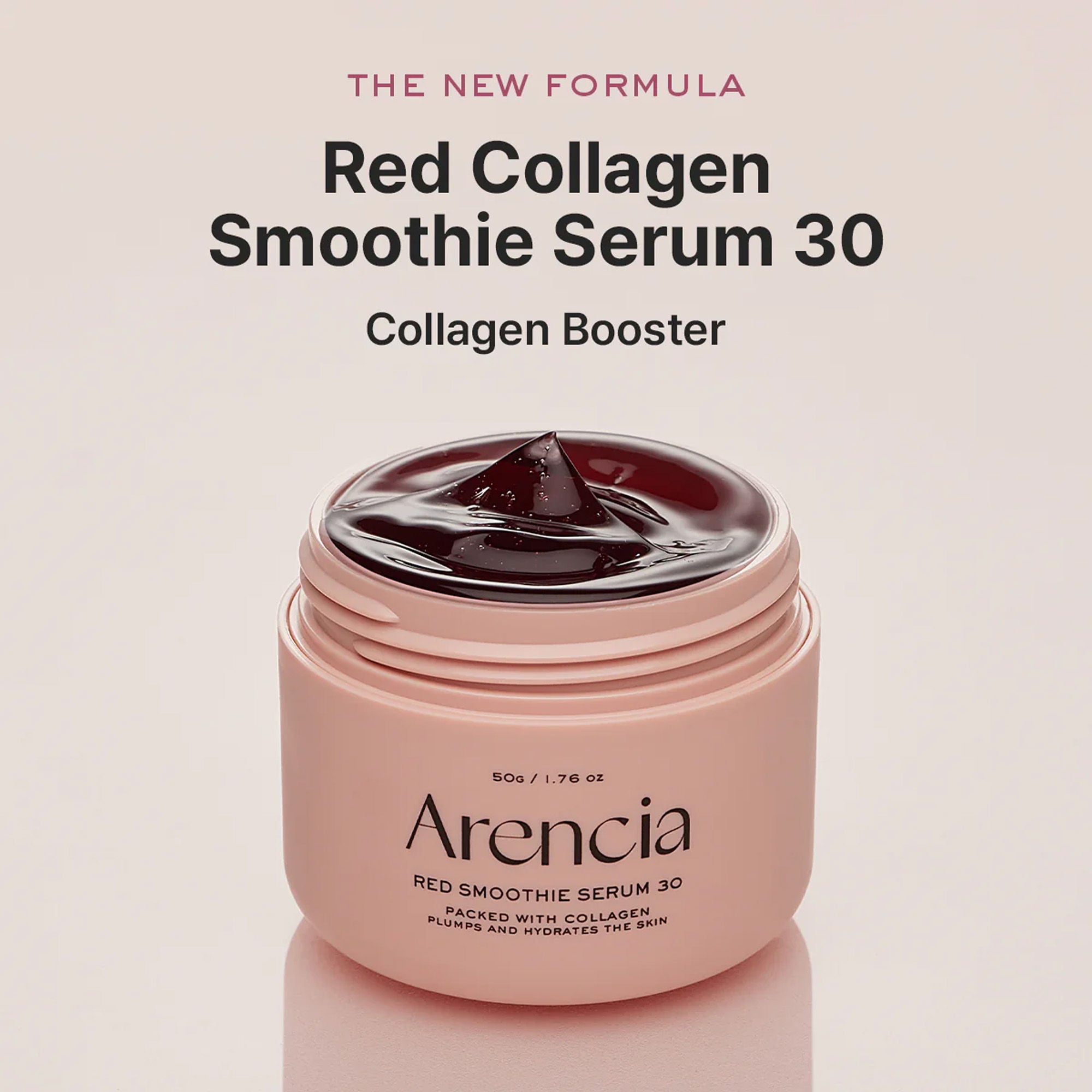 Arencia Red Smoothie Serum 30 - Anti-Aging Korean Serum with Vegan Collagen, Niacinamide & Peptides | Grocsy