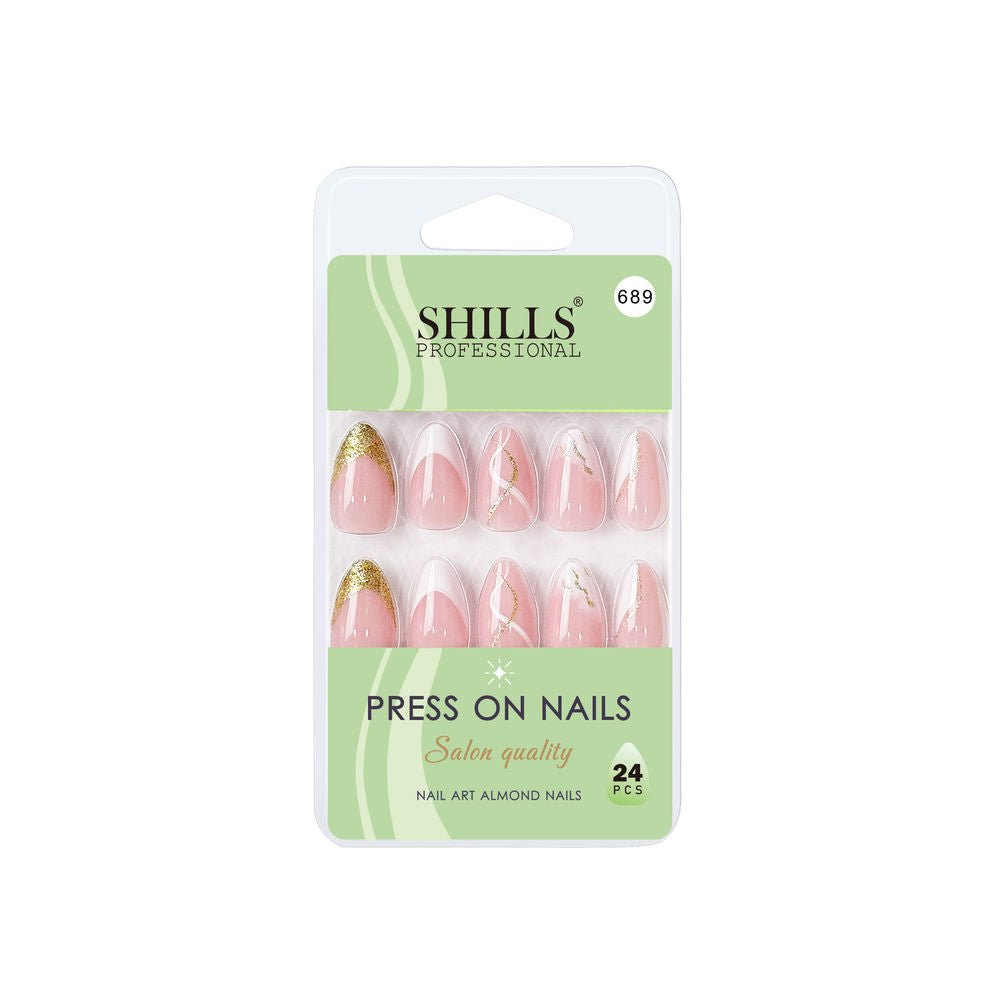 Shills Professional Reusable Press On Nails Almond - SPN689 | Grocsy