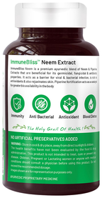 Bliss Welness Immune Health Neem Biopiperine Veg Tablet | Grocsy