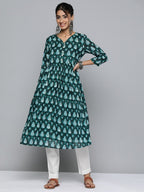 HERE&NOW Floral Printed Pure Cotton Kurta | Grocsy