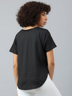 MKH Women Typography Printed Dri-FIT Sports T-shirt | Grocsy