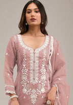 Anaita Peach Embroidered Silk Stitched Salwar Suit | Grocsy