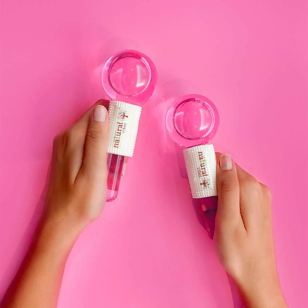 Natural Vibes Pink Ice Globes Facial Tool Set | Grocsy