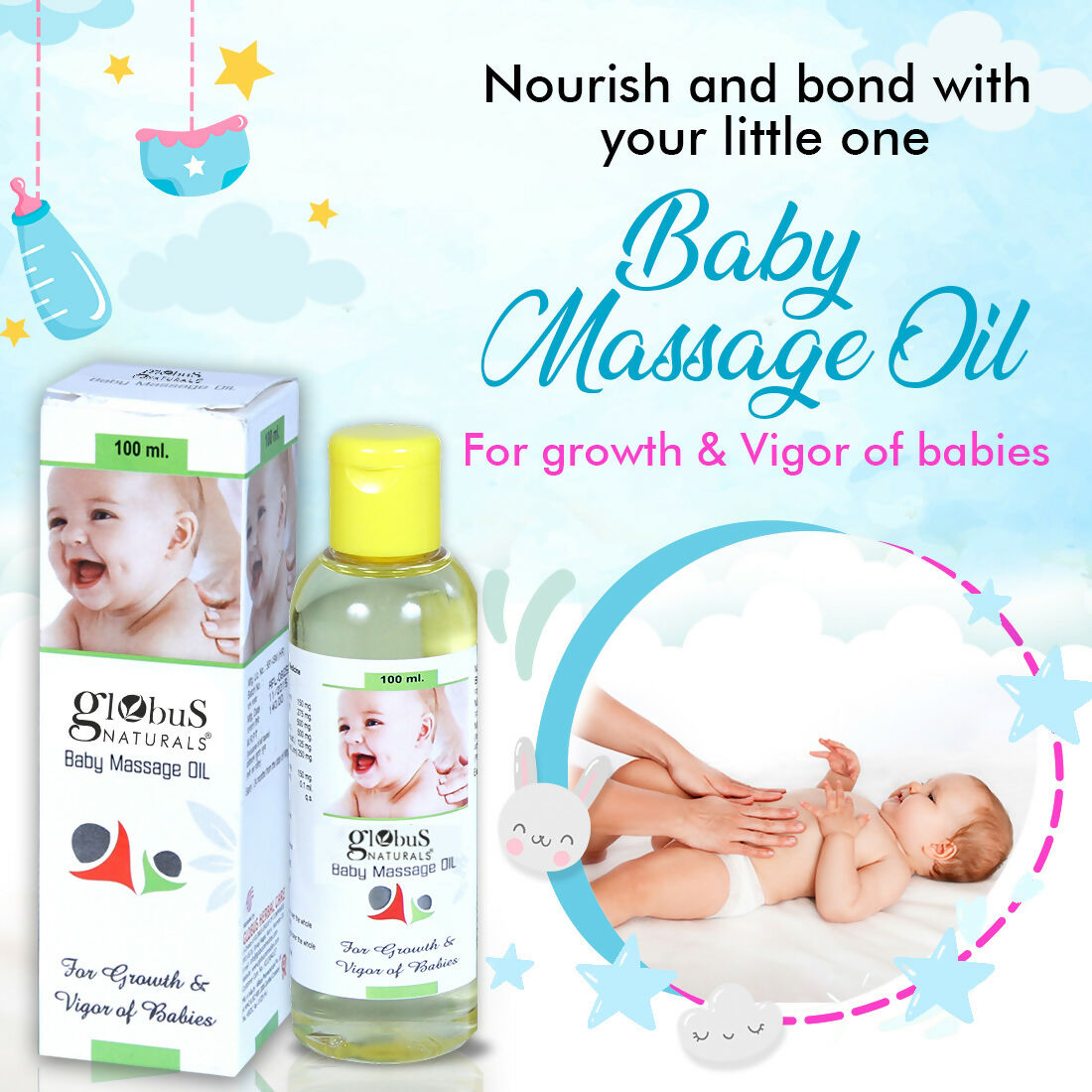 Globus Naturals Baby Massage Oil | Grocsy