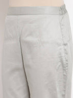 Myshka Beautiful Women's Grey Cotton Solid Casual Trouser | Grocsy