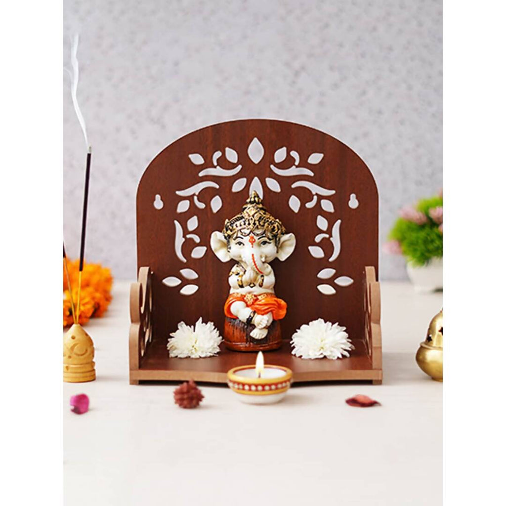 eCraftIndia Brown Design Wooden Temple | Grocsy
