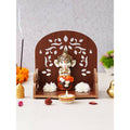 eCraftIndia Brown Design Wooden Temple | Grocsy
