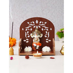 eCraftIndia Brown Design Wooden Temple | Grocsy