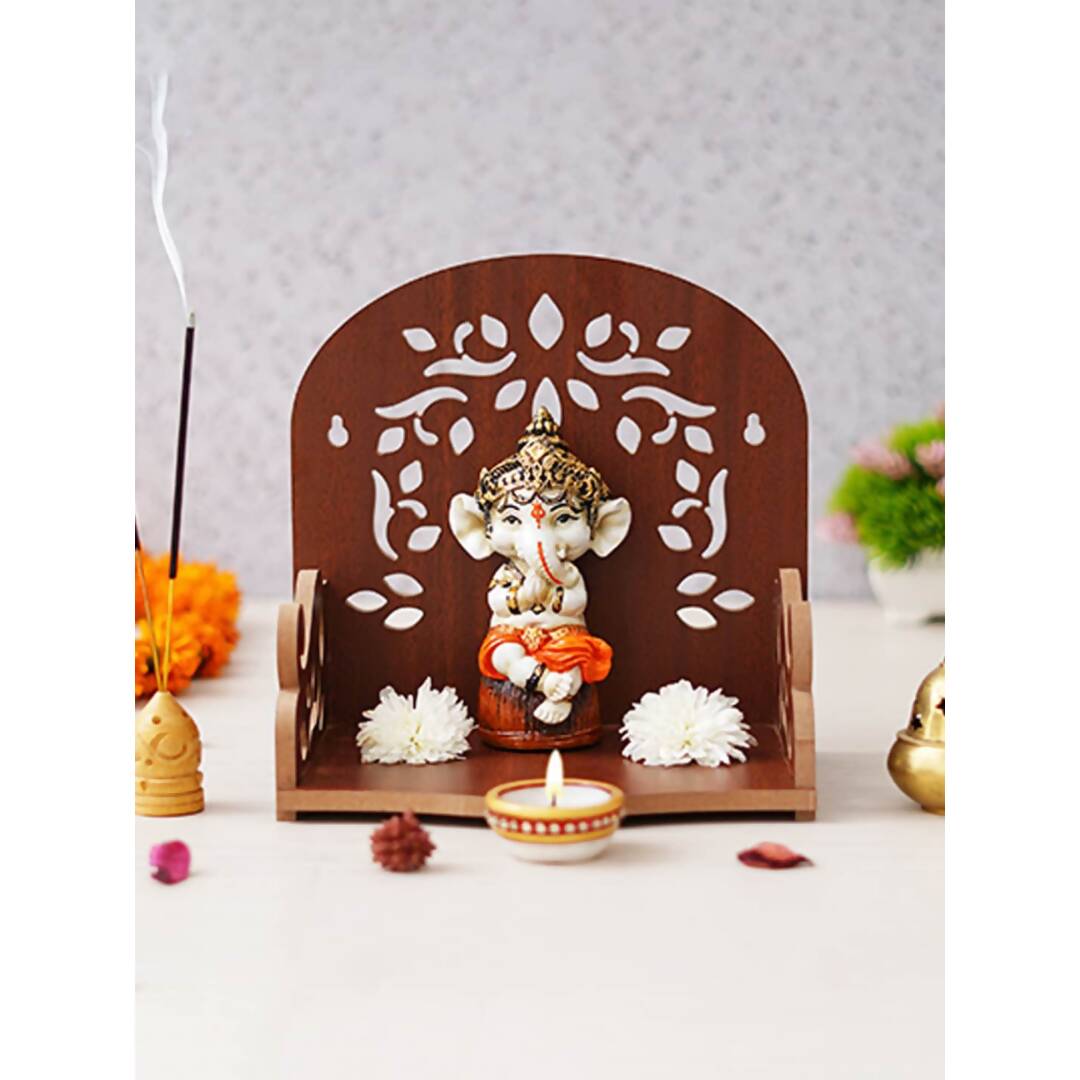 eCraftIndia Brown Design Wooden Temple | Grocsy