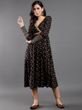 Aks Floral Printed Angrakha A-Line Kurta | Grocsy