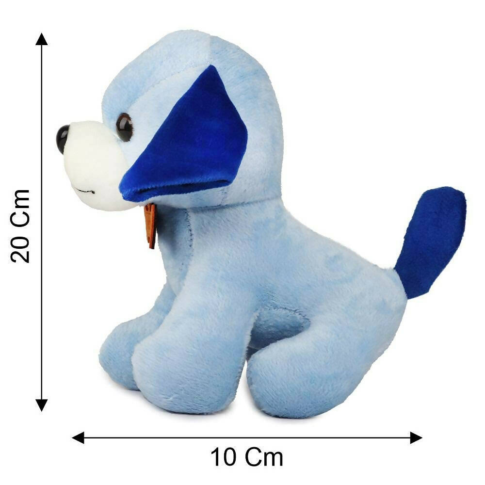 Webby Soft Animal Plush Standing Dog Toy 20cm-Blue | Grocsy