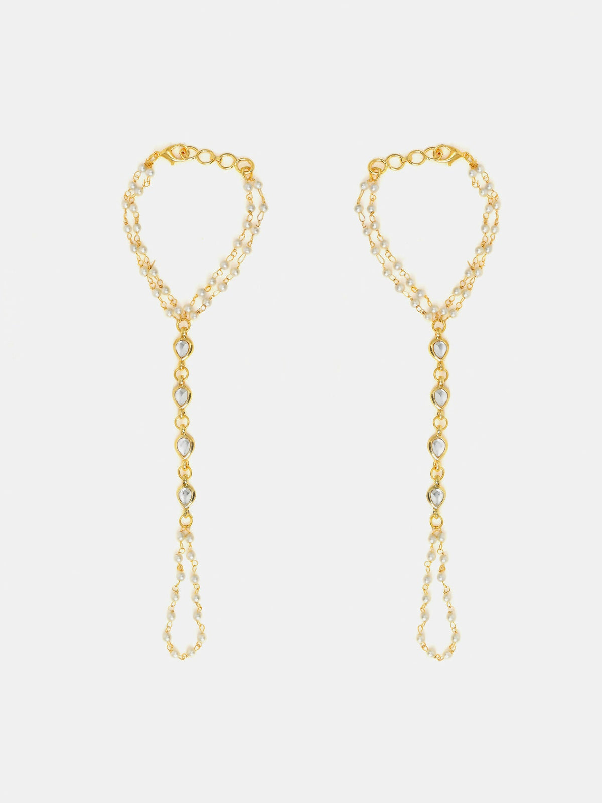 Ruby Raang Kundan And Pearl Haath Phool | Grocsy