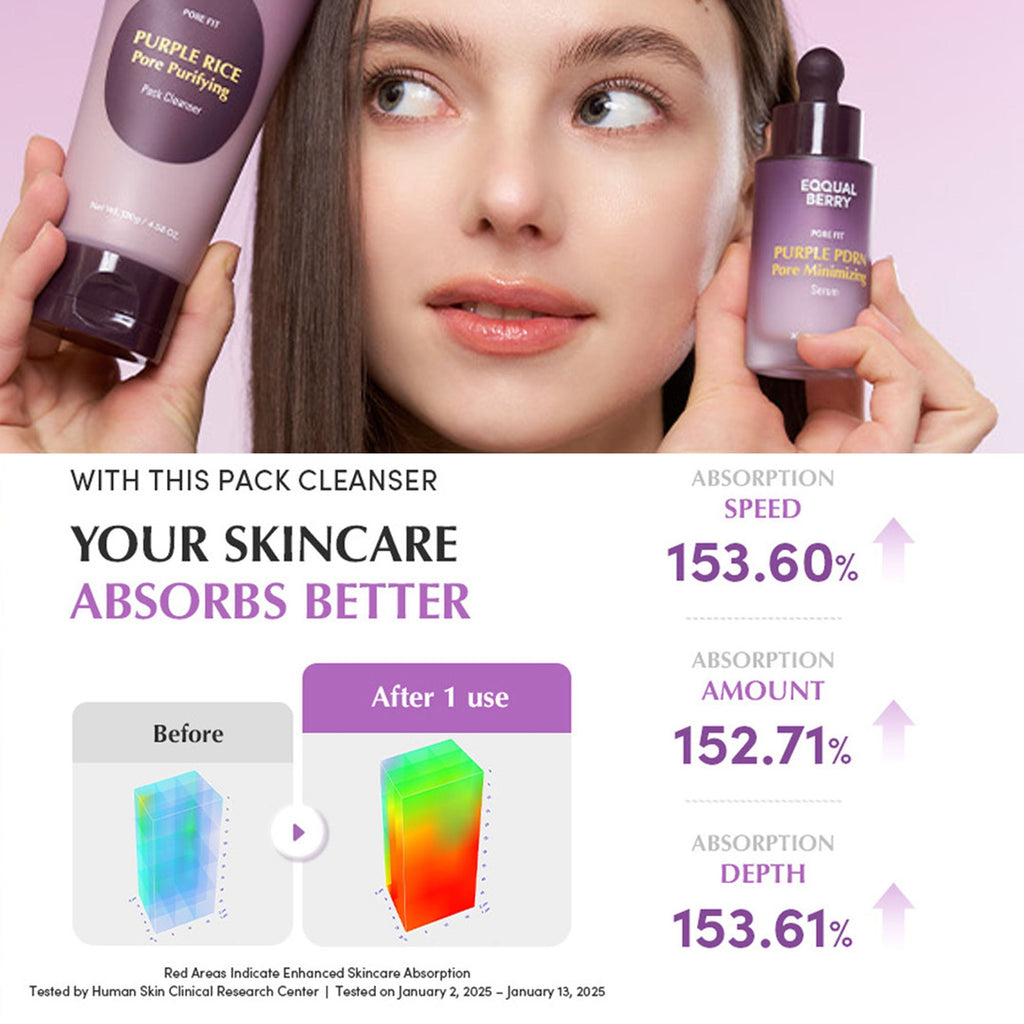 Eqqualberry Purple Rice Pore Purifying Cleanser – Deep Pore Care & Sebum Control | Grocsy