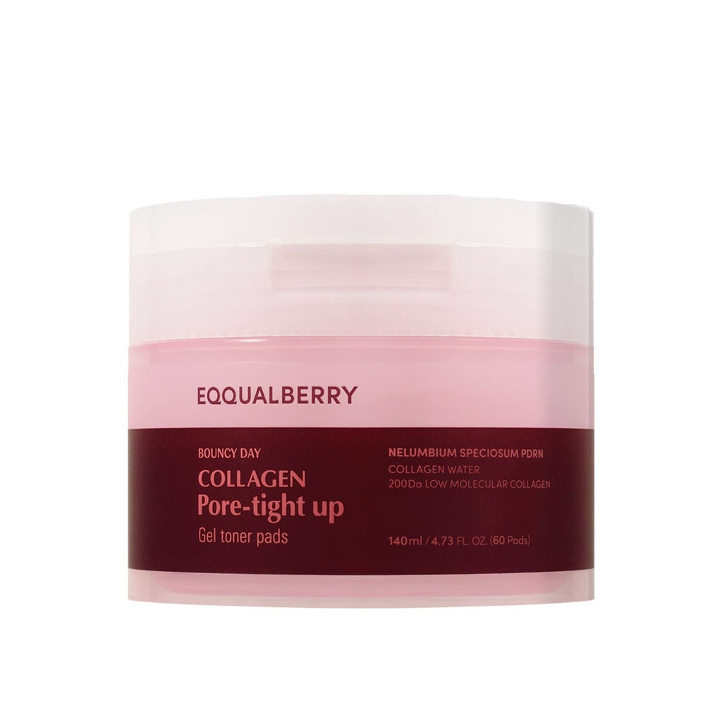 Eqqualberry Collagen Pore Tight-Up Gel Toner Pads – Hydrates & Refines Pores | Grocsy