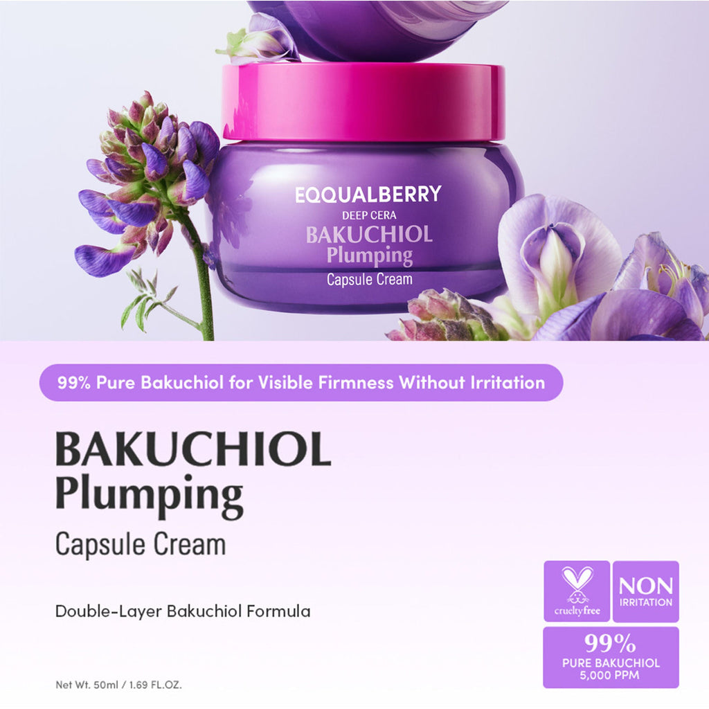 Eqqualberry Bakuchiol Plumping Capsule Cream – Pore Refining & Firming Moisturizer | Grocsy