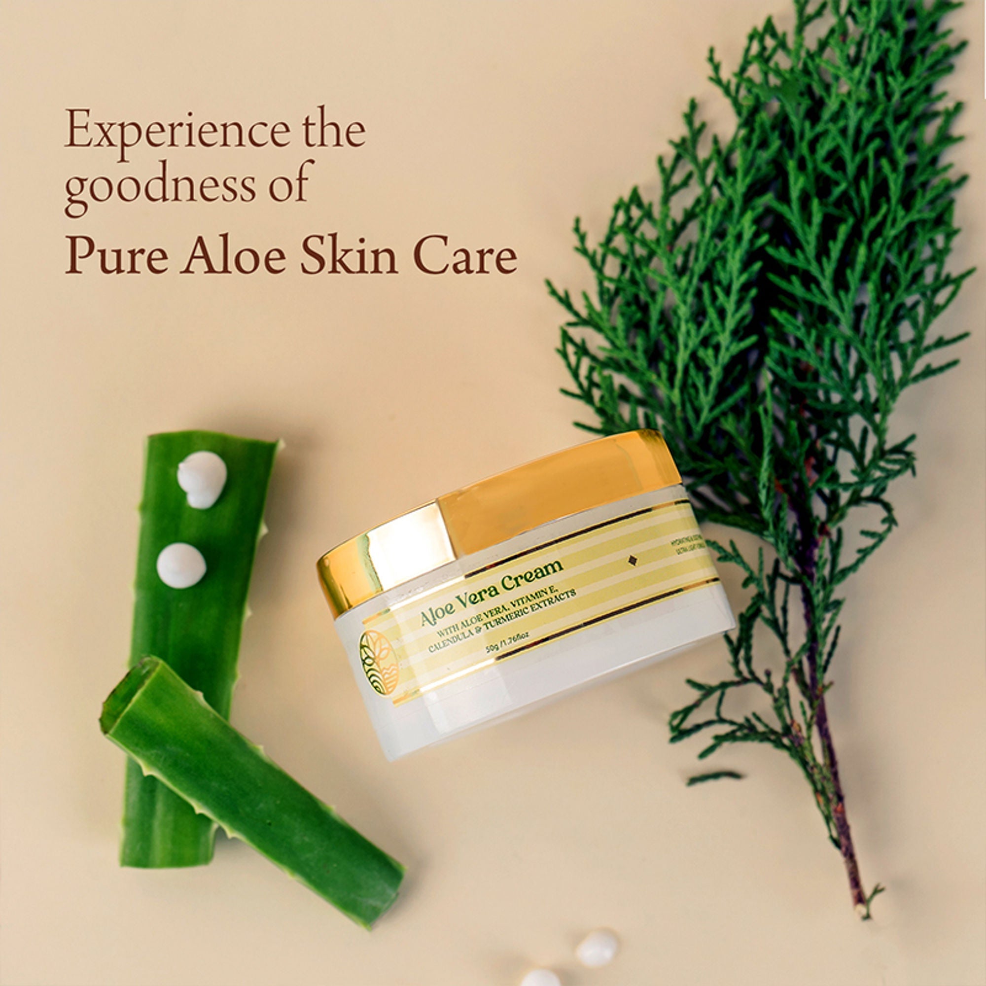 Omeo Aloe Vera Cream - For Daily Use, Hydrated Dewy Skin | Grocsy