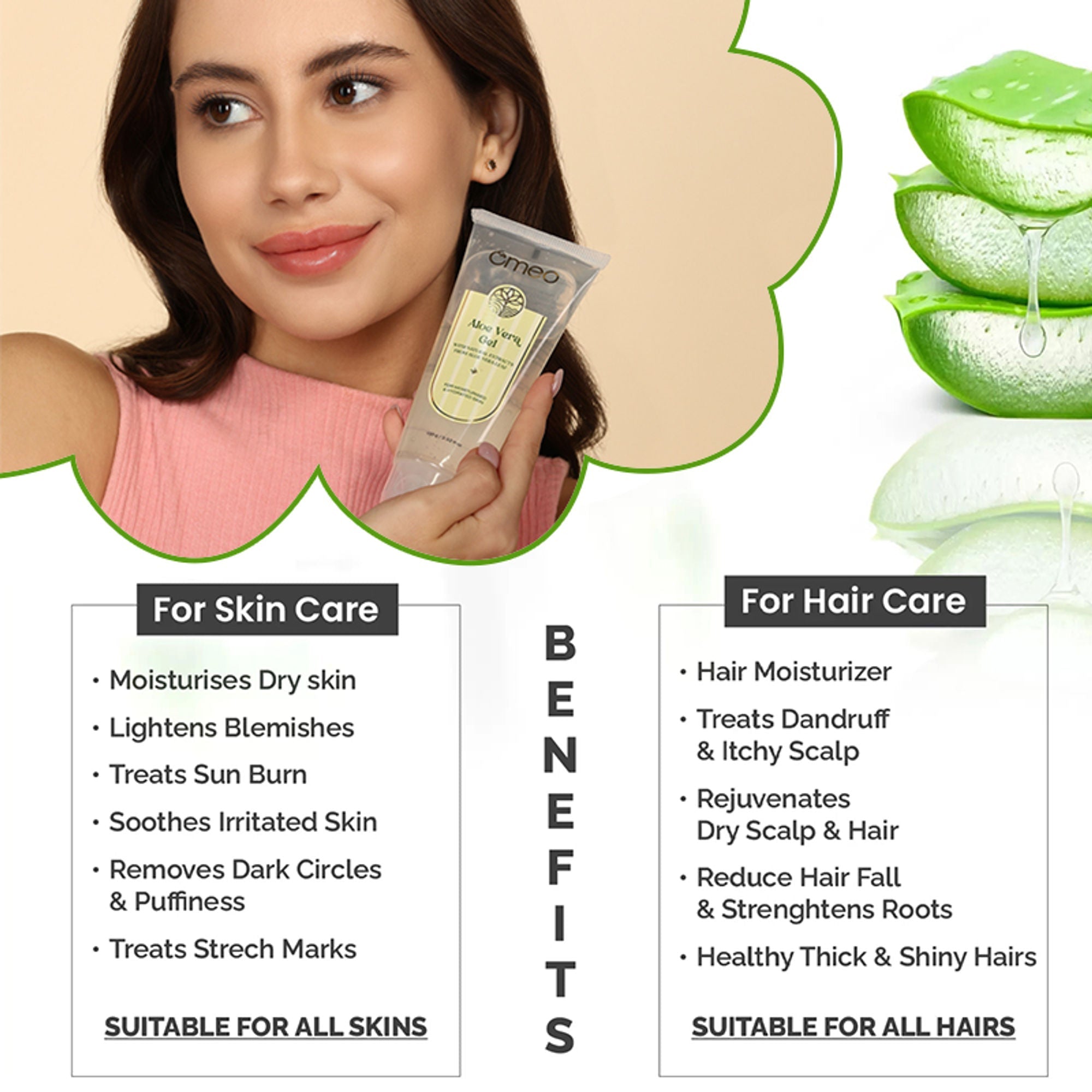 Omeo Aloe Vera Gel - Hydrating, Nourishing And Amazing Fragrance | Grocsy