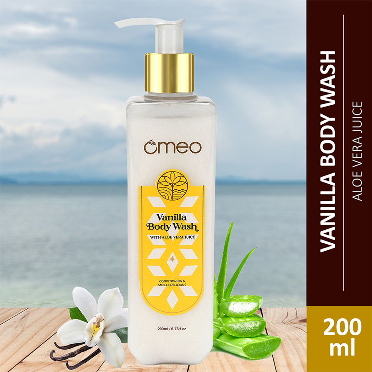 Omeo Vanilla Body Wash - Gentle Cleansing, Soft Nourshing Body Wash | Grocsy