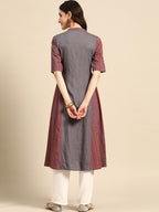 Sangria Ethnic Motifs Print Kurta | Grocsy