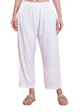 Pahnaz Luxury Rayon Chikankari Handwork Palazzo-White | Grocsy