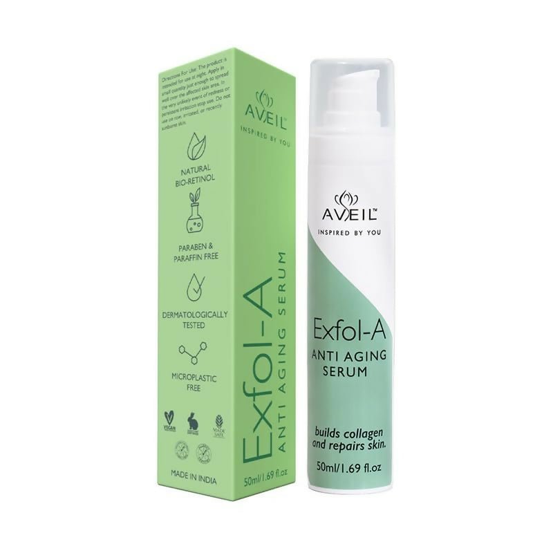 Aveil Exfol-A Anti Aging Face Serum - Renews & Repairs Skin Overnight | Grocsy