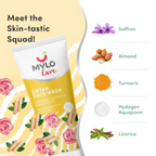 Mylo Care Veda Ubtan Face Wash - with Saffron Turmeric and Nalpamaradi Oil | Grocsy