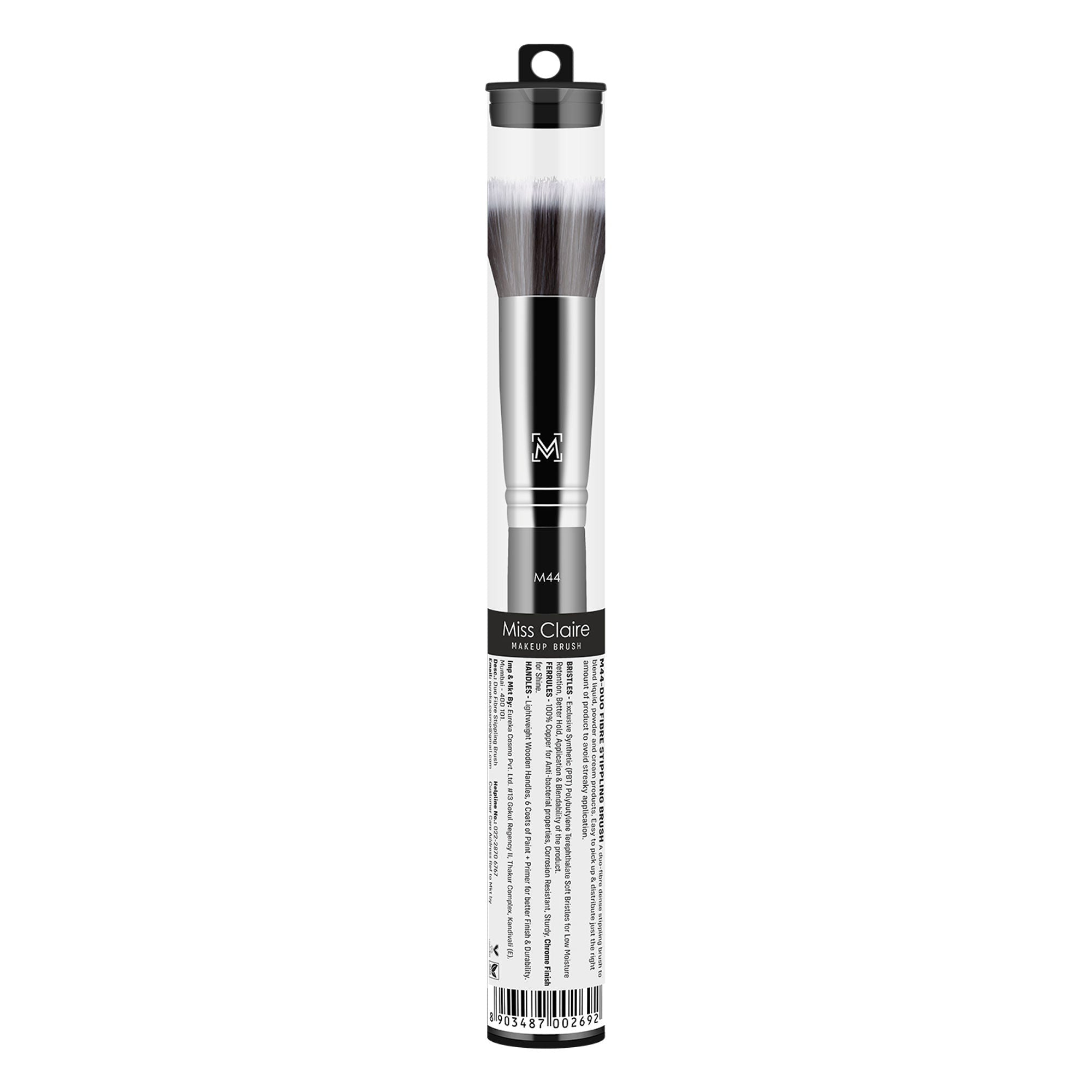 Miss Claire M44 - Duo Fibre Stippling Brush - Chrome | Grocsy