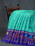 Sea Green Colored with Buttes Semi Silk Kota Saree By Gayathri Reddy Designer Studio | Grocsy